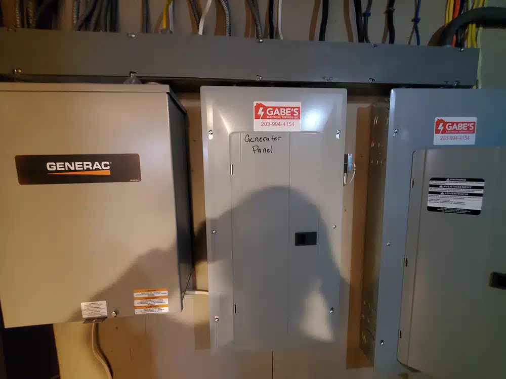 Panel and generator in Brookfield, CT.